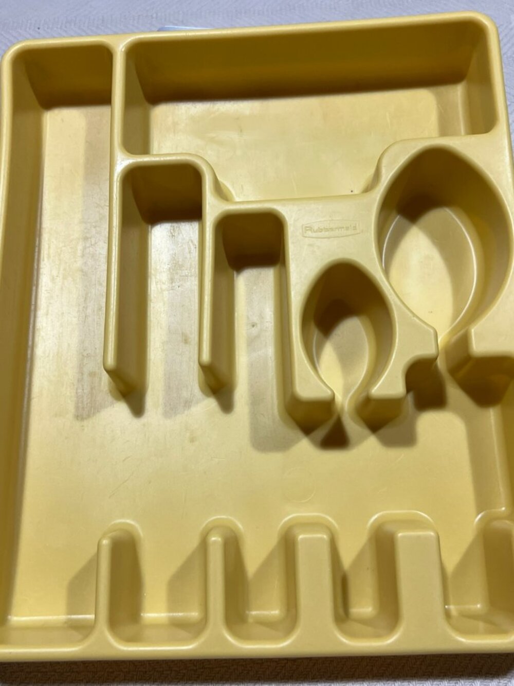 Vintage Rubbermaid Harvest Gold Silverware Flatware Utensil Holder Tray